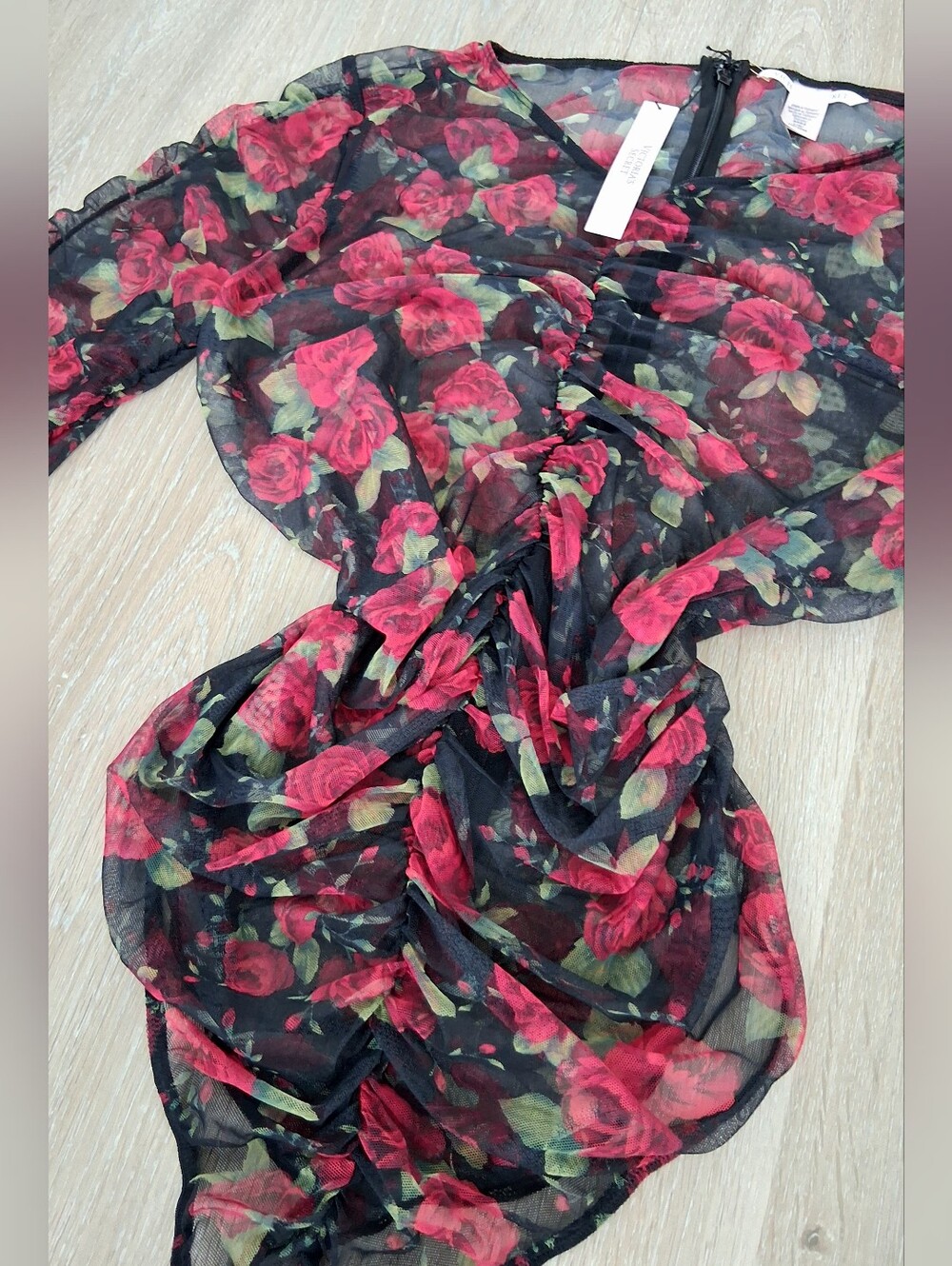 Victoria's Secret Very Sexy Rose Mesh Shirred Bodysiut - Picture 3 of 5
